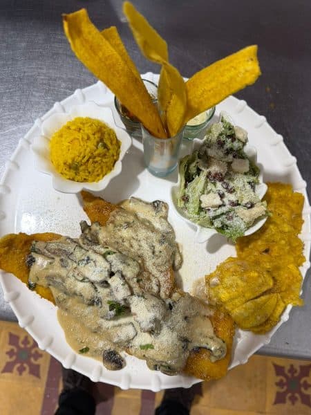 Filete en champiñones
